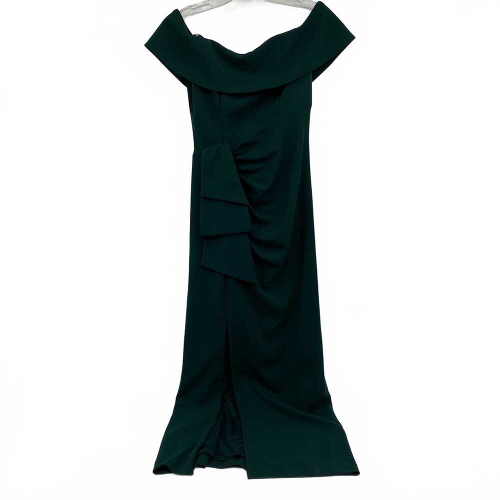 Xscape Off the Shoulder Green Maxi Dress | Womens 8